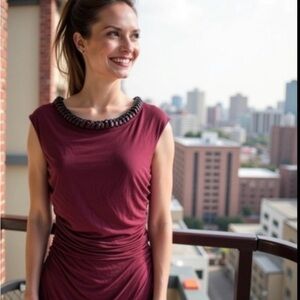 BAILEY44 medium burgundy chain top